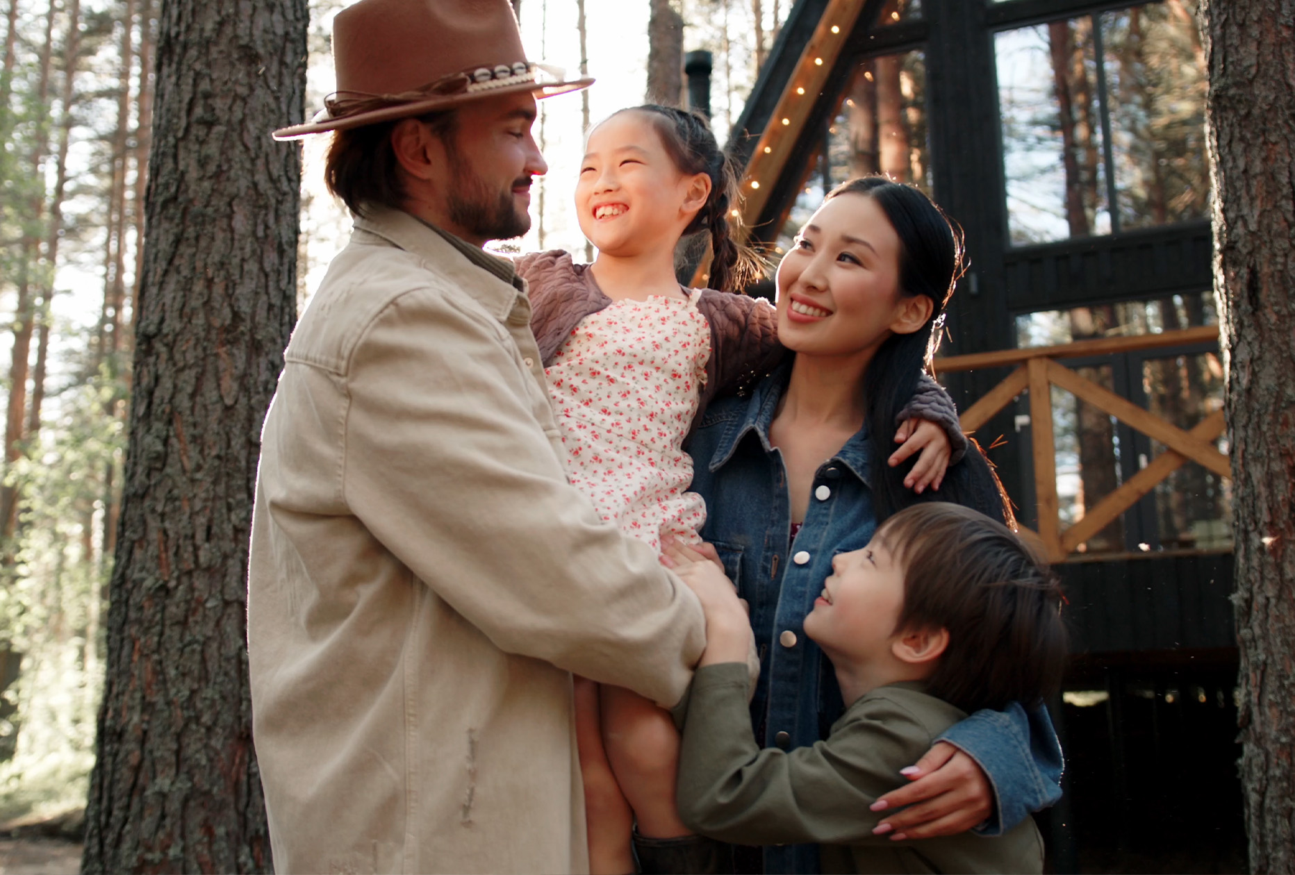 Family in the Woods Together