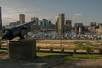 Baltimore city skyline view