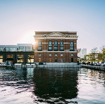 Historic waterfront building along Baltimore's Inner Harbor