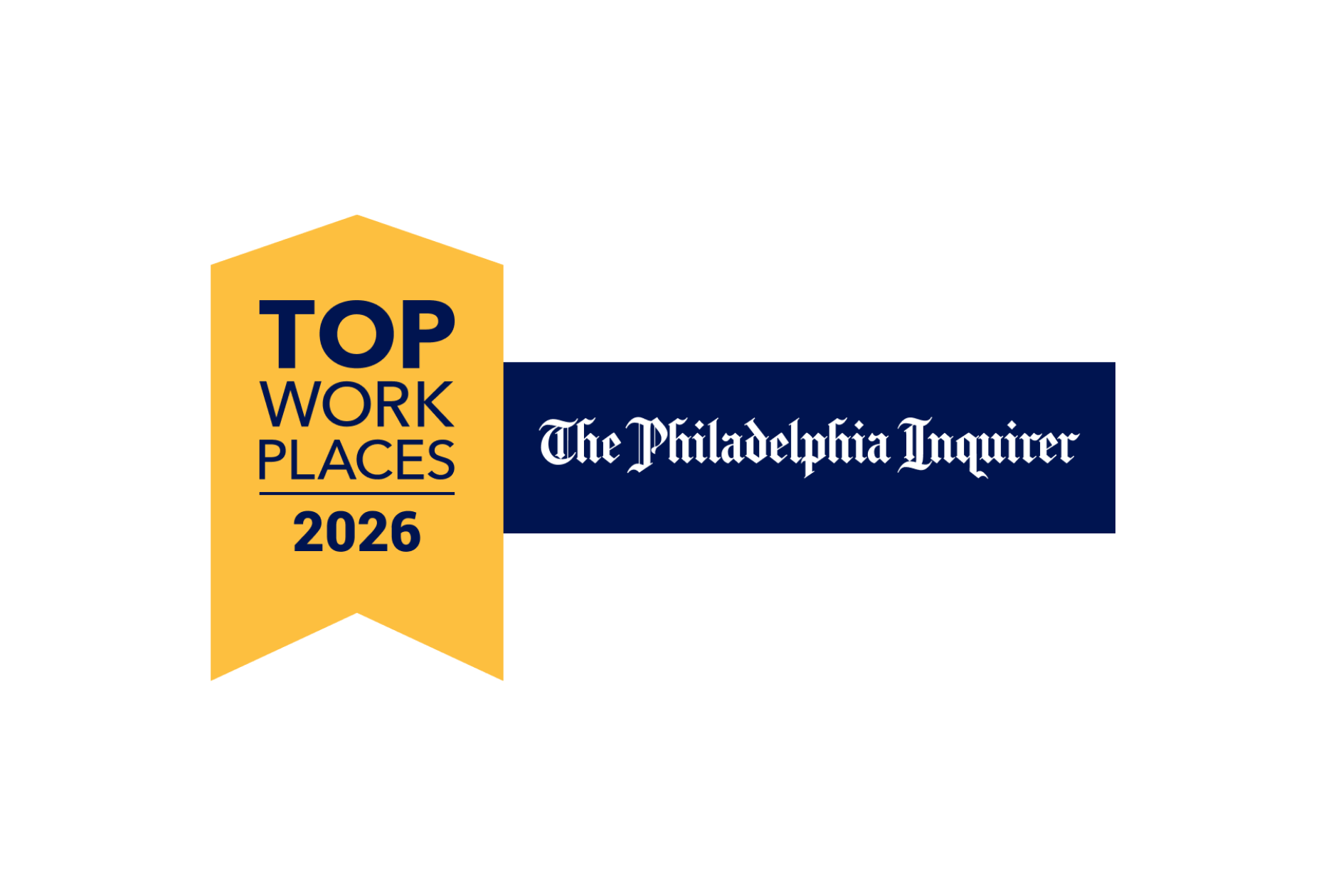 Top Workplaces 2026 award badge from The Philadelphia Inquirer